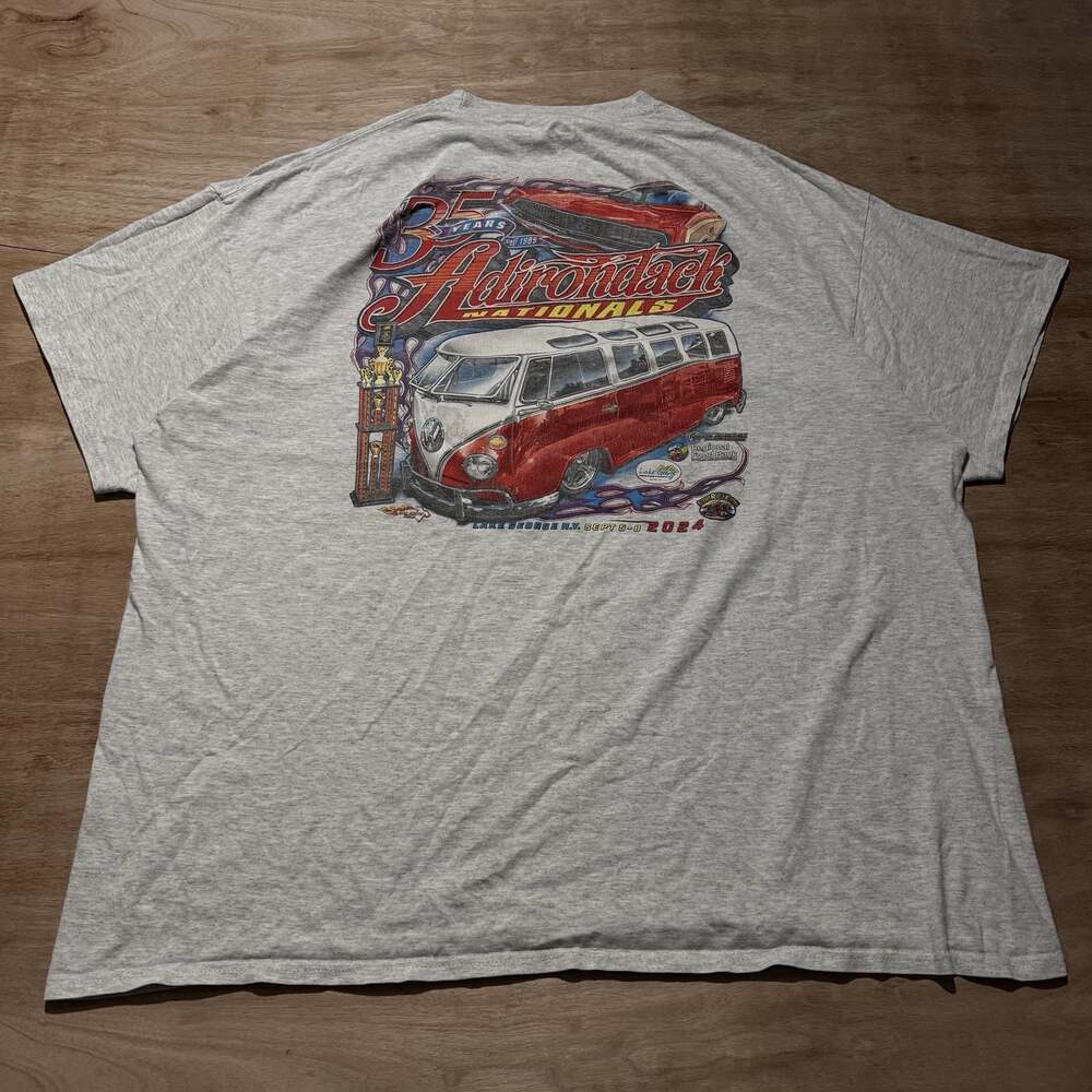 Port & Company Adirondack Nationals Car Show 2024 35 Years T-Shirt Gray Size 3XL